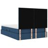 vidaXL Cama con almacenamiento y colch&oacute;n Azul 140 x 190 cm Poli&eacute;ster
