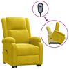 vidaXL Sill&oacute;n elevable de tela amarillo