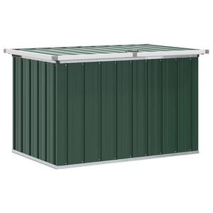 vidaXL Caja de almacenamiento para jard&iacute;n verde 109x67x65 cm
