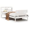 vidaXL Estructura de cama sin colch&oacute;n madera maciza blanca 75x190 cm