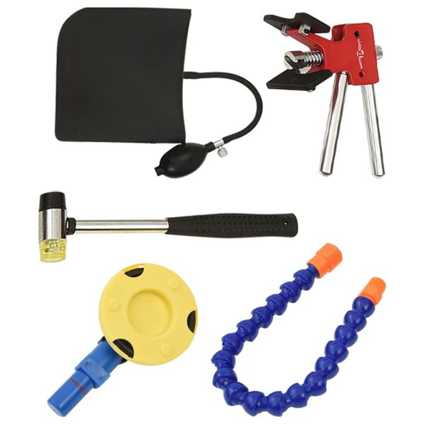 vidaXL Juego de reparaci&oacute;n de abolladuras 37 piezas acero inoxidable