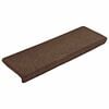 vidaXL Alfombrillas para escaleras 30 unidades 65x21x4 cm Marrón Café Borde Rectangular