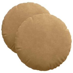 vidaXL Cojines para asiento 2 pcs Marr&oacute;n &Oslash; 40 x 13 cm Terciopelo
