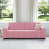 vidaXL Sof&aacute; de 3 plazas terciopelo rosa 220x78x84 cm