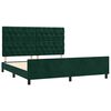 vidaXL Estructura cama sin colch&oacute;n terciopelo verde oscuro 160x200 cm