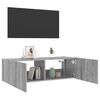 vidaXL Mueble de TV de pared con luces LED gris Sonoma 100x35x31 cm