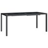 vidaXL Mesa de jard&iacute;n de acero gris antracita 165x80x72 cm
