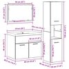 vidaXL Juego de muebles de ba&ntilde;o 4 pcs Marr&oacute;n Madera de ingenier&iacute;a