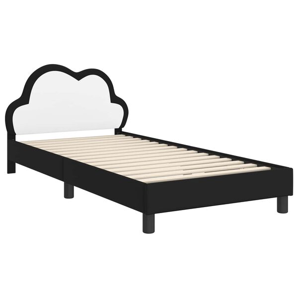 vidaXL Estructura de cama con cabecera Negro 80 x 200 cm PU