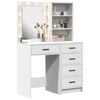 vidaXL Mesa de tocador con caj&oacute;n 2 pcs Blanco 50 x 41 x 135 cm