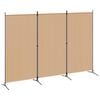 vidaXL Biombo de 3 Paneles Beige 260 x 180 cm Tela