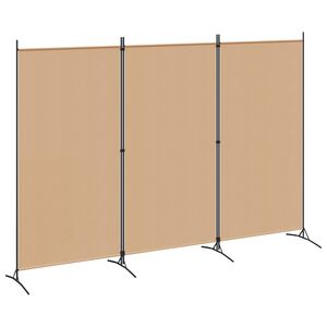 vidaXL Biombo de 3 Paneles Beige 260 x 180 cm Tela