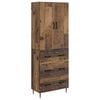 vidaXL Juego de armarios 2 pcs Madera envejecida 66 x 34,5 x 90 cm