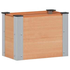 vidaXL Arriate elevado Marr&oacute;n 50 x 30 x 36 cm WPC y Aluminio