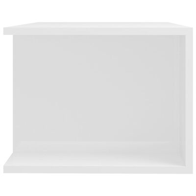 vidaXL Mueble de TV con luces LED blanco brillante 90x39x30 cm