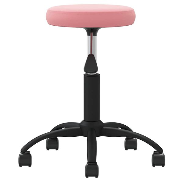 vidaXL Silla de oficina giratoria de terciopelo rosa