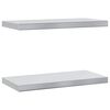 vidaXL Estantes de pared 2 uds acero inoxidable plateado 50x23,5 cm