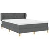 vidaXL Cama tipo Box Spring con colch&oacute;n Gris oscuro 140 x 200 cm tela