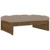 vidaXL Juego muebles jardín 2 pzas y cojines madera maciza marrón miel