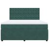 vidaXL Cama box spring con colch&oacute;n terciopelo verde oscuro 180x200 cm