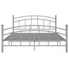vidaXL Estructura de cama sin colchón metal gris 180x200 cm