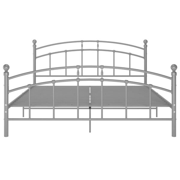 vidaXL Estructura de cama sin colchón metal gris 180x200 cm