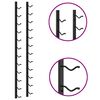 vidaXL Botelleros de pared para 12 botellas hierro negro 2 unidades