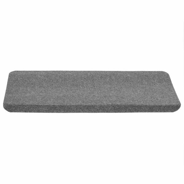 vidaXL Alfombrilla autoadhesiva escalera 30 uds gris 65x24,5x3,5 cm