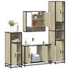 vidaXL Juego de muebles de baño 4 pzas contrachapada roble sonoma
