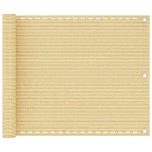 vidaXL Toldo para balc&oacute;n HDPE beige 75x300 cm