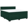 vidaXL Cama box spring con colch&oacute;n terciopelo verde oscuro 180x200 cm