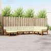 vidaXL Conjunto de sof&aacute;s de exterior con coj&iacute;n 8 pcs Natural y Crema