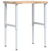 vidaXL Banco de trabajo rectangular madera maciza 80x60x(73-99,5) cm