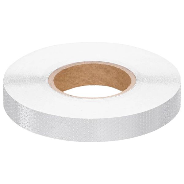 vidaXL Cinta adhesiva reflectante PVC blanco 2,5 cm x 50 m