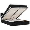 vidaXL Cama otomana con colch&oacute;n negra 140x190 cm tela