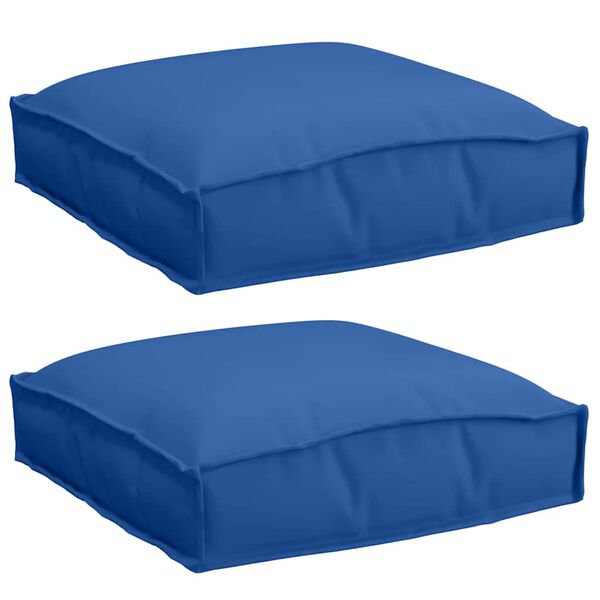 vidaXL Coj&iacute;n 2 pcs Azul Royal 40 x 40 x 8 cm Tela Oxford
