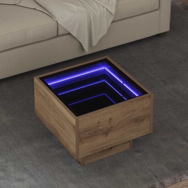 vidaXL Mesa de Caf&eacute; Roble artisan 40 x 40 x 30 cm Madera contrachapada