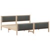 vidaXL Estructura de cama Negro y gris oscuro 200 x 200 cm