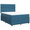 vidaXL Cama box spring con colch&oacute;n terciopelo azul 160x200 cm