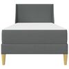 vidaXL Estructura de cama con colch&oacute;n Gris oscuro 90 x 200 cm tela