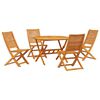 vidaXL Conjunto de Comedor de Jard&iacute;n 5 pcs Marr&oacute;n