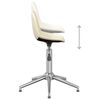 vidaXL Sillas de comedor giratorias 6 unidades tela color crema