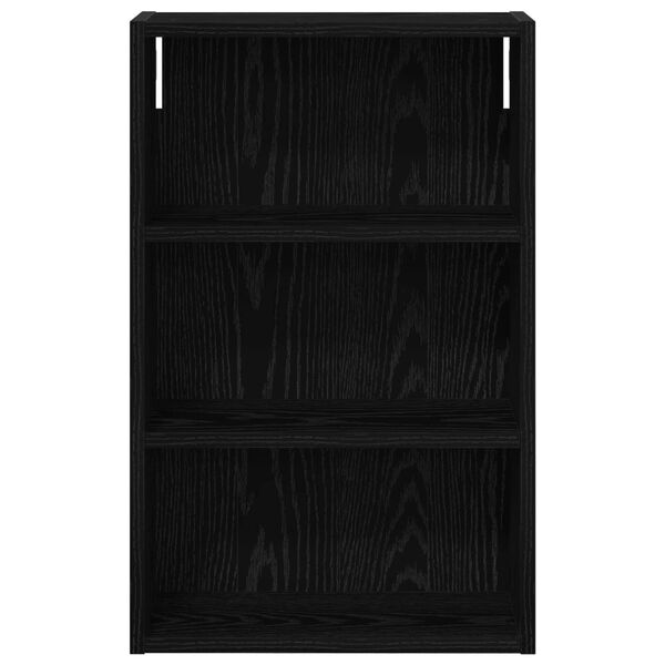 vidaXL Armario de pared para ba&ntilde;o Roble Negro 40 x 16 x 62,5 cm