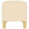 vidaXL Banco de tela color crema 100x35x41 cm
