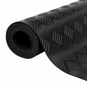 vidaXL Alfombra para el suelo Negro 1,5 x 2 m Goma