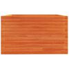 vidaXL Jardinera madera maciza de pino marr&oacute;n cera 80x80x49,5 cm