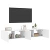 vidaXL Muebles de TV de pared con luces LED 2 uds blanco 80x35x31 cm