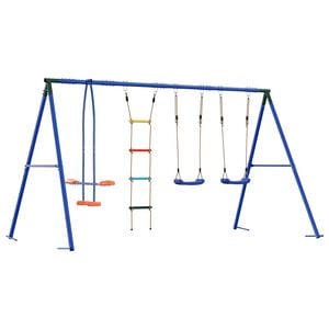 vidaXL Juego de Columpios Exterior Multicolor 330 x 185 x 185 cm