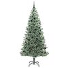 vidaXL &Aacute;rbol de Navidad Artificial Nevado con Luz LED Verde y 240 cm