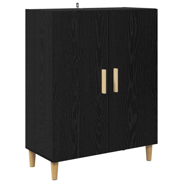 vidaXL Vitrina Roble Negro 70 x 34 x 90 cm Madera contrachapada